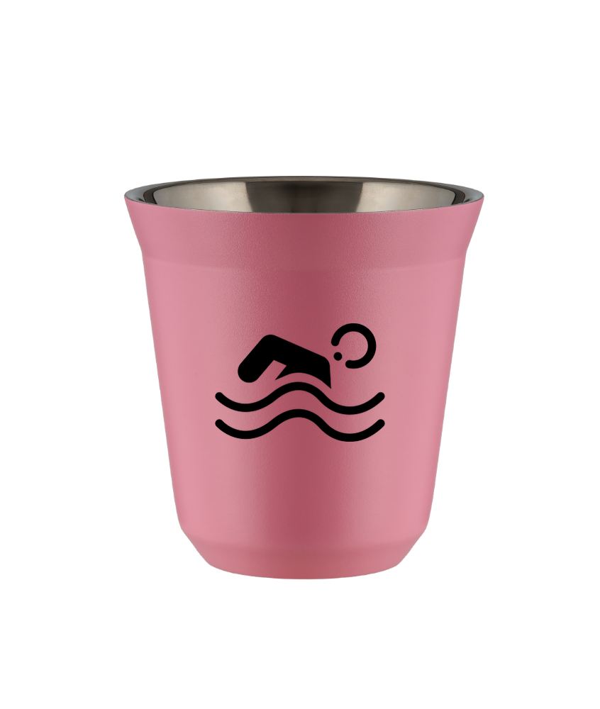 Tasse 80 ml ROSE "Natation (noir)" Tasse 80 ml ROSE "Natation (noir)"