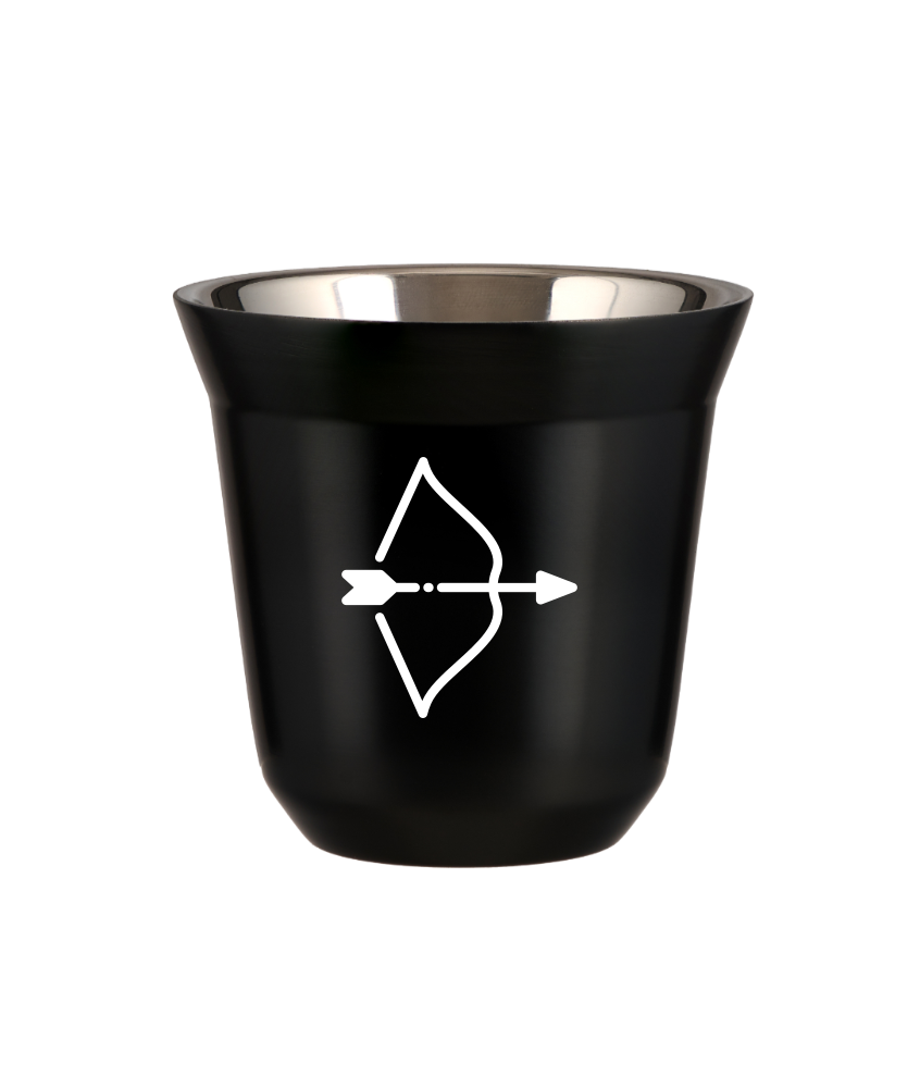 Tasse 150 ml NOIR "Sagittaire (blanc)" Tasse 150 ml NOIR "Sagittaire (blanc)"
