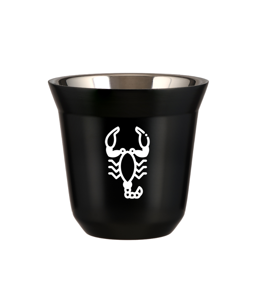 Tasse 150 ml NOIR "Scorpion (blanc)" Tasse 150 ml NOIR "Scorpion (blanc)"