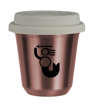 Tasse 80 ml OR ROSE "WARSZAWSKA SYRENKA", avec couvercle blanc Tasse 80 ml OR ROSE "WARSZAWSKA SYRENKA", avec couvercle blanc