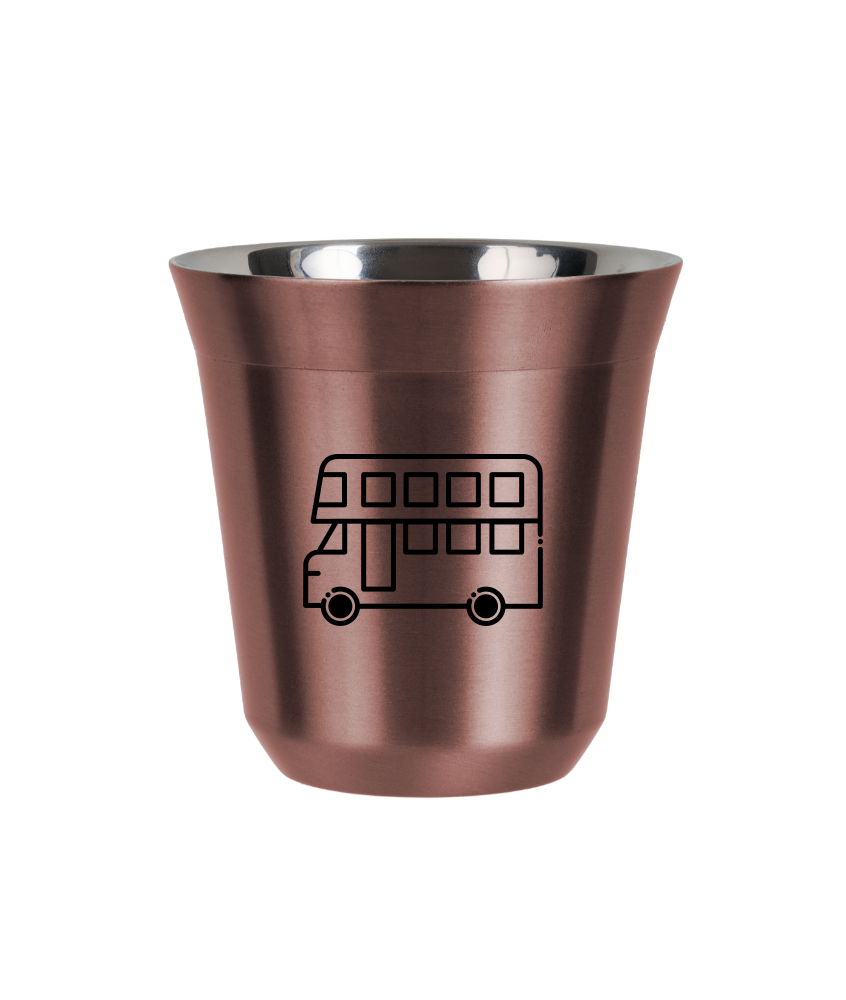 Tasse 80 ml OR ROSE "Bus (noir)"