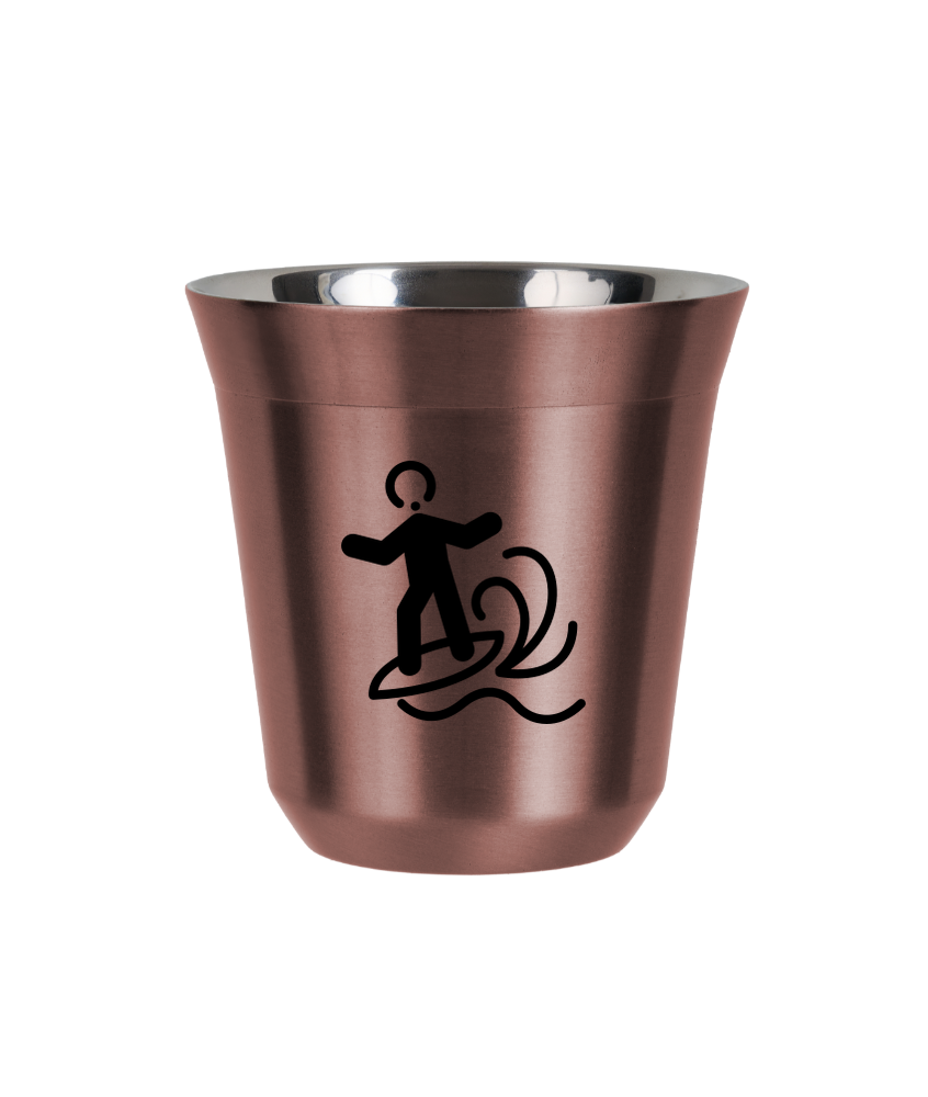 Tasse 80 ml OR ROSE "Planche à voile"