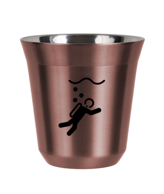Tasse 80 ml OR ROSE "Plongée (noir)" Tasse 80 ml OR ROSE "Plongée (noir)"