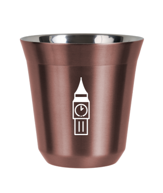 Tasse 80 ml OR ROSE "BIG BEN (blanc)" Tasse 80 ml OR ROSE "BIG BEN (blanc)"