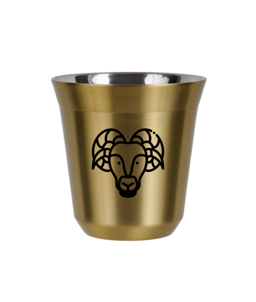 Tasse 150 ml OR "Bélier (noir)" Tasse 150 ml OR "Bélier (noir)"
