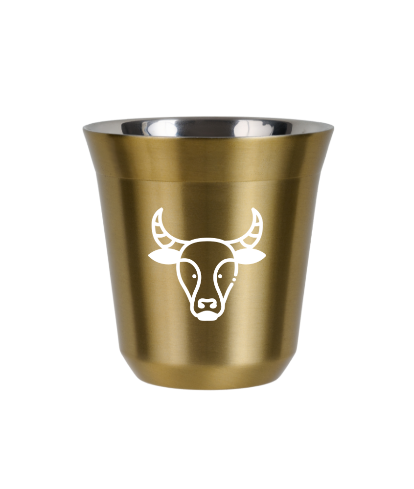 Tasse 150 ml OR "Taureau (blanc)" Tasse 150 ml OR "Taureau (blanc)"