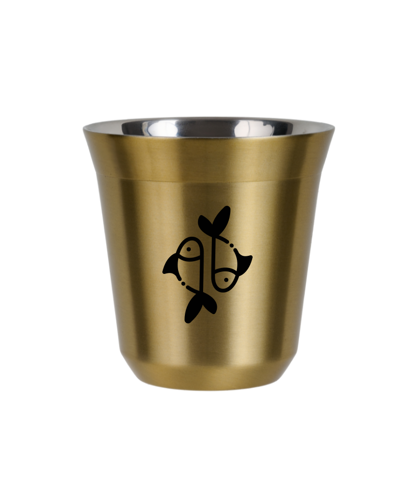 Tasse 150 ml OR "Poissons (noir)" Tasse 150 ml OR "Poissons (noir)"