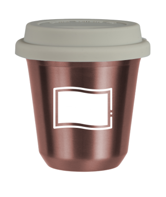 Tasse 80 ml OR ROSE "Drapeau polonais (blanc)", avec couvercle blanc Tasse 80 ml OR ROSE "Drapeau polonais (blanc)", avec couvercle blanc