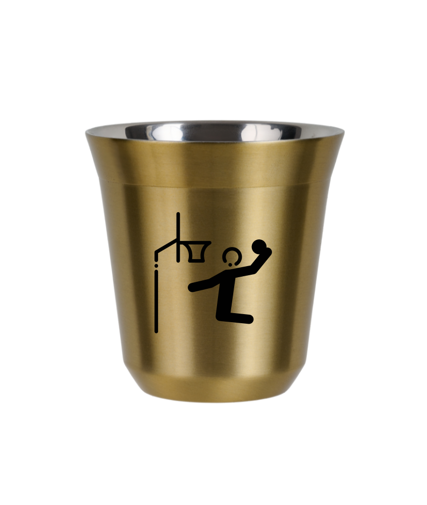Tasse 150 ml OR "Basket-ball (noir)" Tasse 150 ml OR "Basket-ball (noir)"