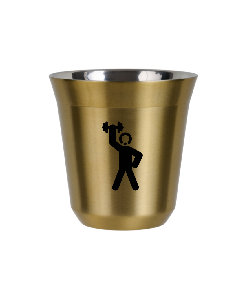 Tasse 150 ml OR "Homme fort 2 (noir)" Tasse 150 ml OR "Homme fort 2 (noir)"