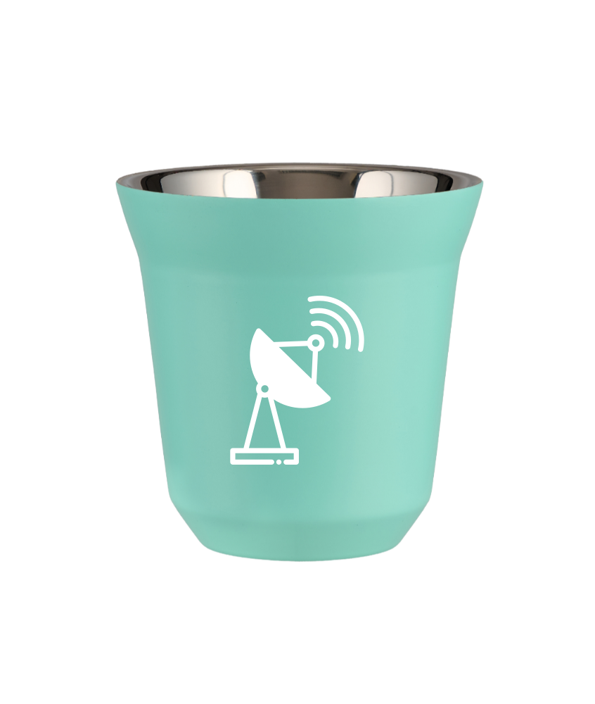 Tasse 150 ml TURQUOISE "Antenne (blanc)" Tasse 150 ml TURQUOISE "Antenne (blanc)"