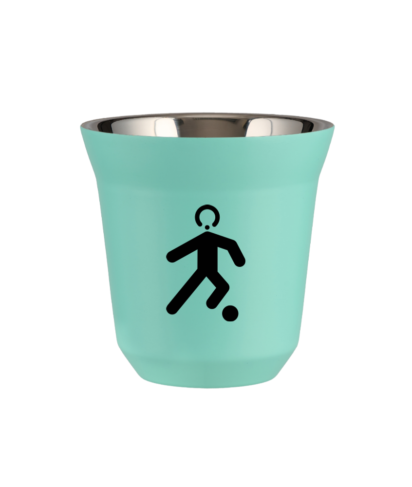 Tasse 150 ml TURQUOISE "Football (noir)" Tasse 150 ml TURQUOISE "Football (noir)"