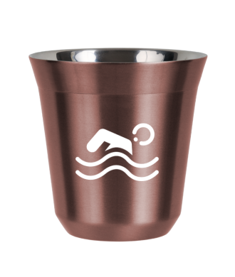 Tasse 80 ml OR ROSE "Natation (blanc)" Tasse 80 ml OR ROSE "Natation (blanc)"