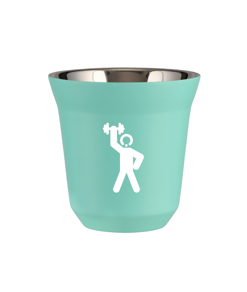 Tasse 150 ml TURQUOISE "Homme fort 2 (blanc)" Tasse 150 ml TURQUOISE "Homme fort 2 (blanc)"