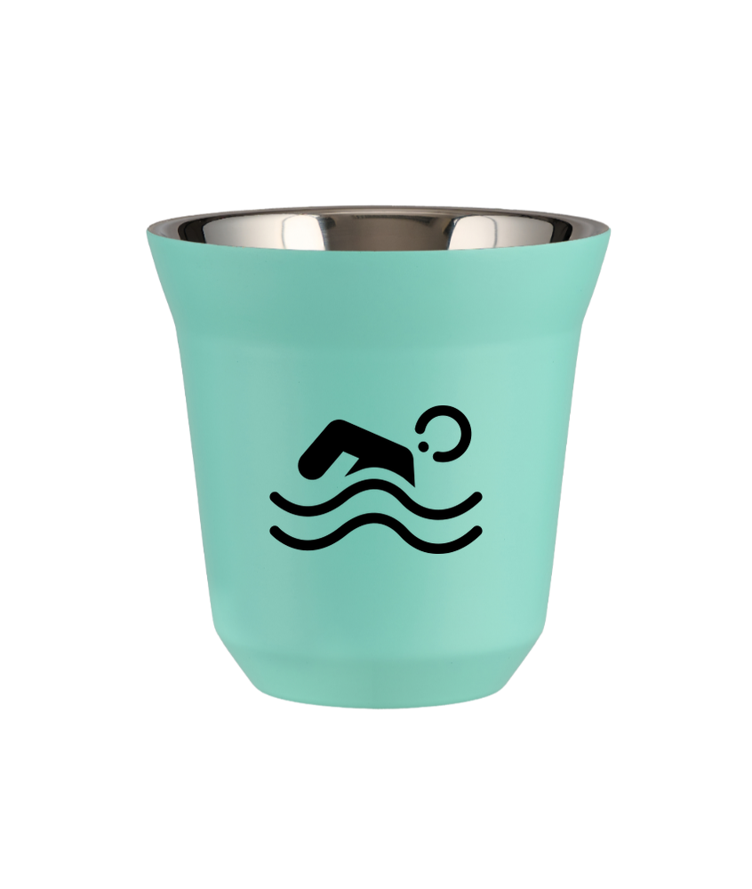 Tasse 150 ml TURQUOISE "Natation (noir)" Tasse 150 ml TURQUOISE "Natation (noir)"