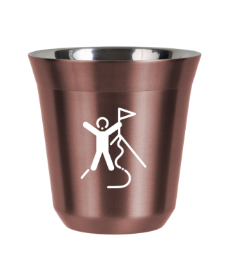 Tasse 80 ml OR ROSE "Escalade 1 (blanc)" Tasse 80 ml OR ROSE "Escalade 1 (blanc)"