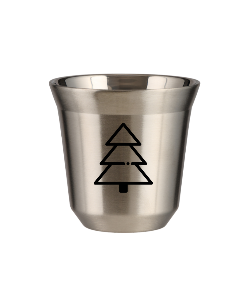 Tasse 150 ml ARGENT "Sapin de Noël (noir)" Tasse 150 ml ARGENT "Sapin de Noël (noir)"