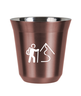 Tasse 80 ml OR ROSE "Escalade 2 (blanc)" Tasse 80 ml OR ROSE "Escalade 2 (blanc)"