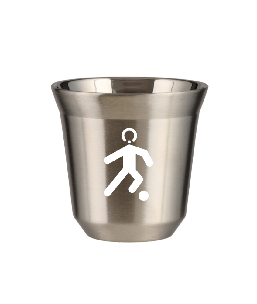 Tasse 150 ml ARGENT "Football (blanc)"