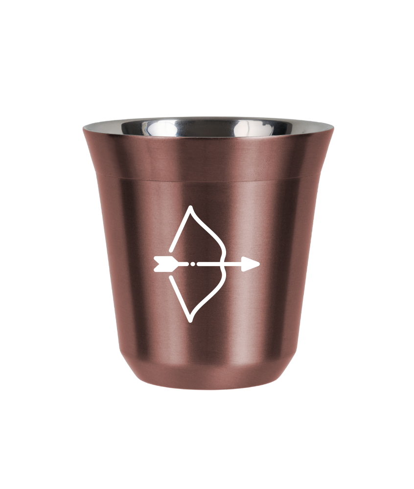 Tasse 150 ml OR ROSE "Sagittaire (blanc)"