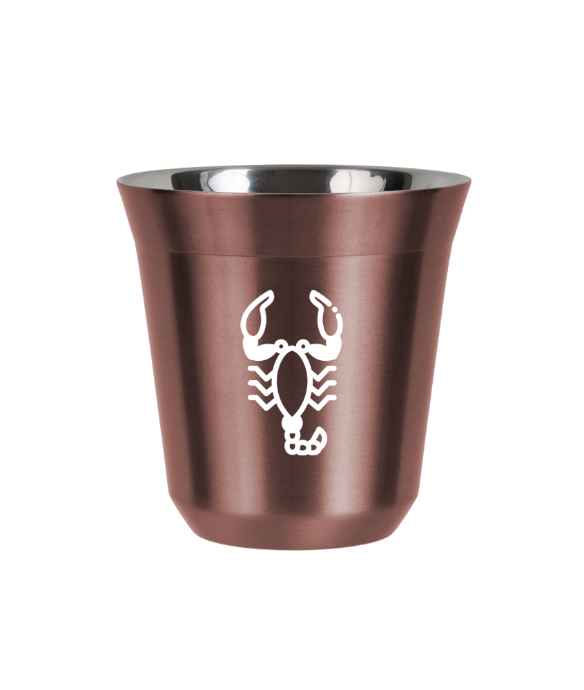 Tasse 150 ml OR ROSE "Scorpion (blanc)" Tasse 150 ml OR ROSE "Scorpion (blanc)"