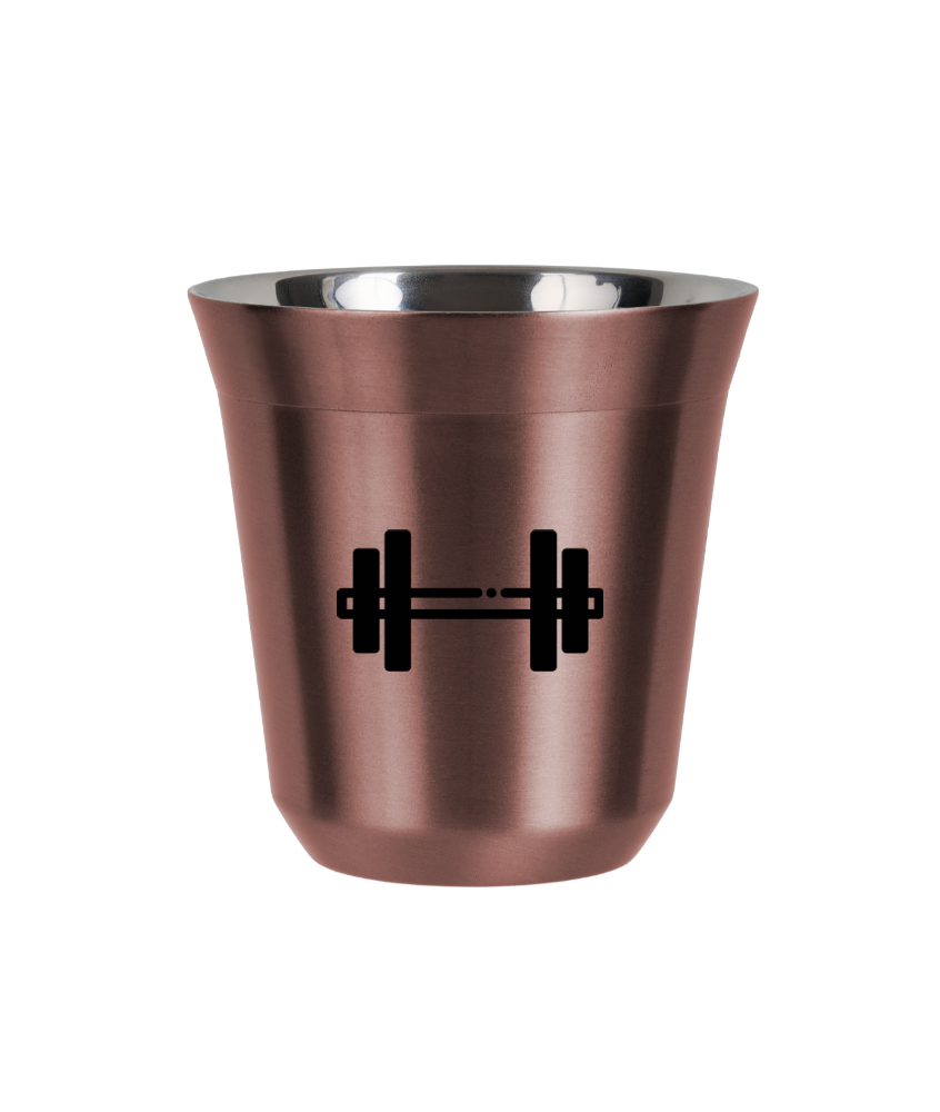 Tasse 150 ml OR ROSE "Haltère (noir)" Tasse 150 ml OR ROSE "Haltère (noir)"