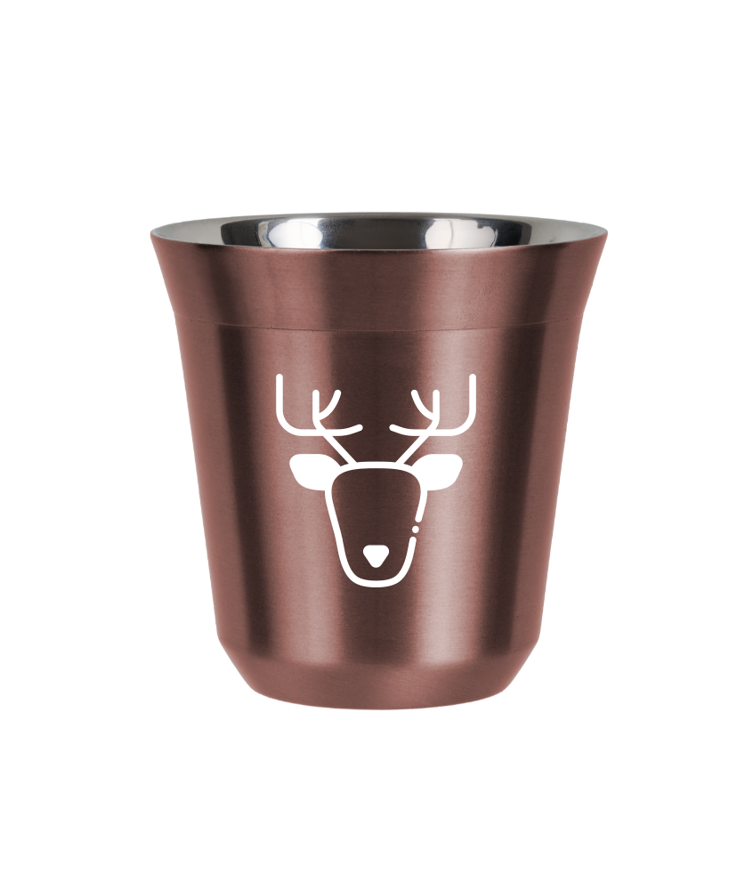 Tasse 150 ml OR ROSE "Renne (blanc)"