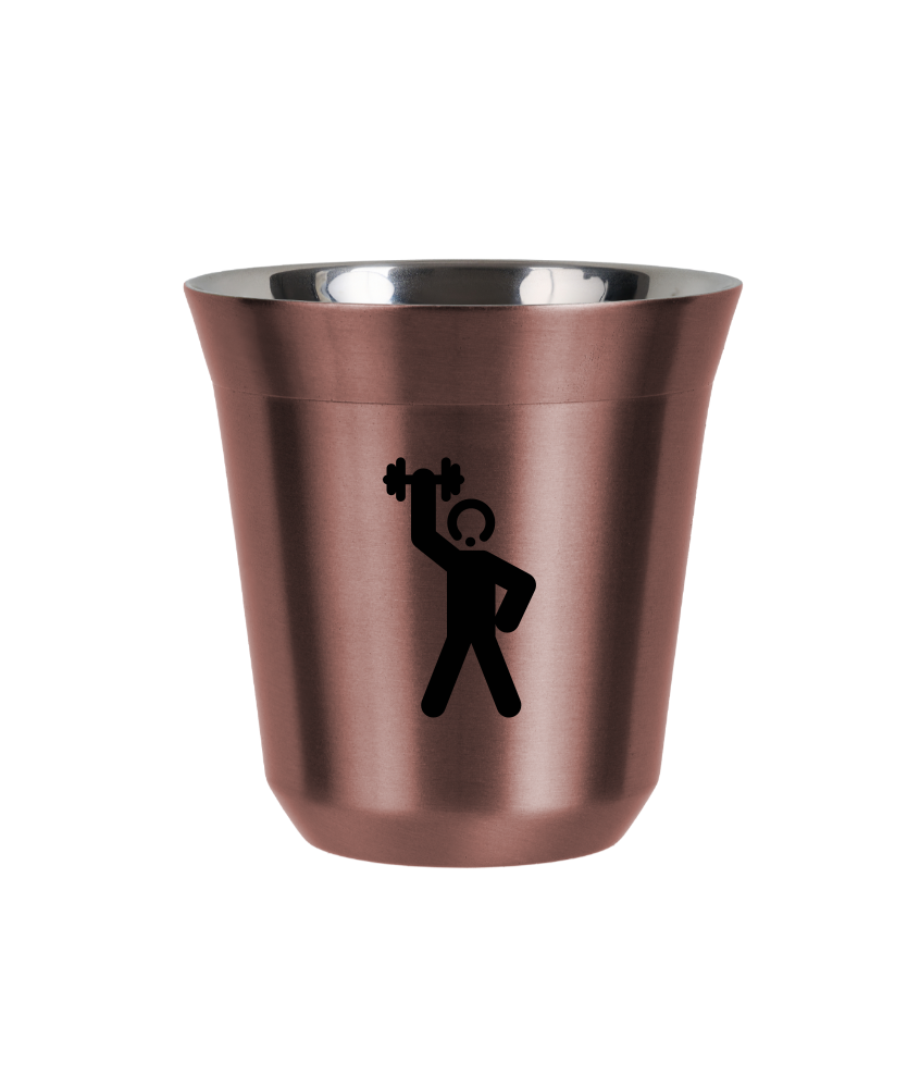 Tasse 150 ml OR ROSE "Homme fort 2"