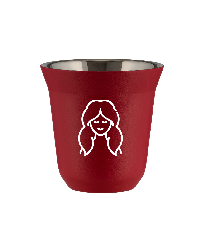 Tasse 150 ml ROUGE "Vierge (blanc)" Tasse 150 ml ROUGE "Vierge (blanc)"