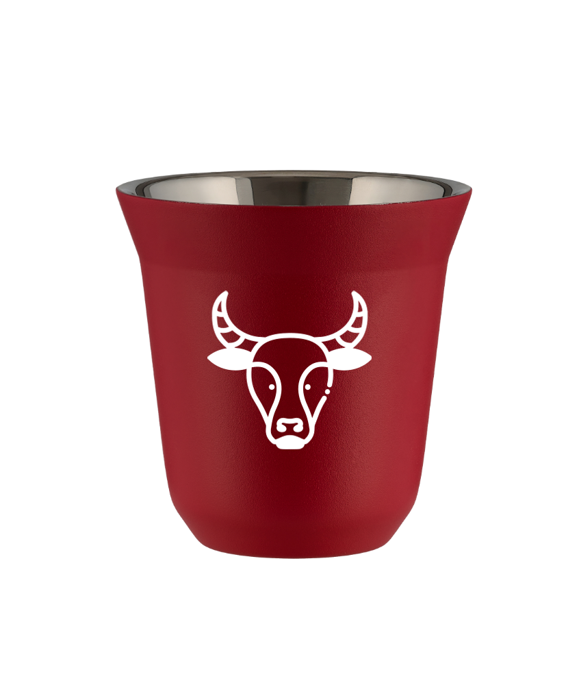 Tasse 150 ml ROUGE "Taureau (blanc)" Tasse 150 ml ROUGE "Taureau (blanc)"