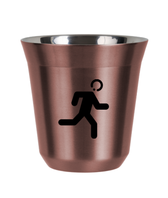 Tasse 80 ml OR ROSE "Coureur" Tasse 80 ml OR ROSE "Coureur"