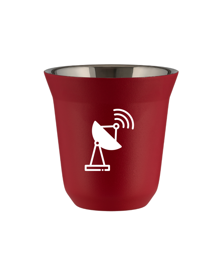 Tasse 150 ml ROUGE "Antenne (blanc)" Tasse 150 ml ROUGE "Antenne (blanc)"