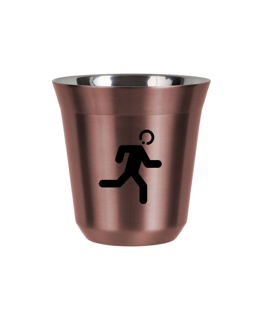 Tasse 80 ml OR ROSE "Coureur (noir)"