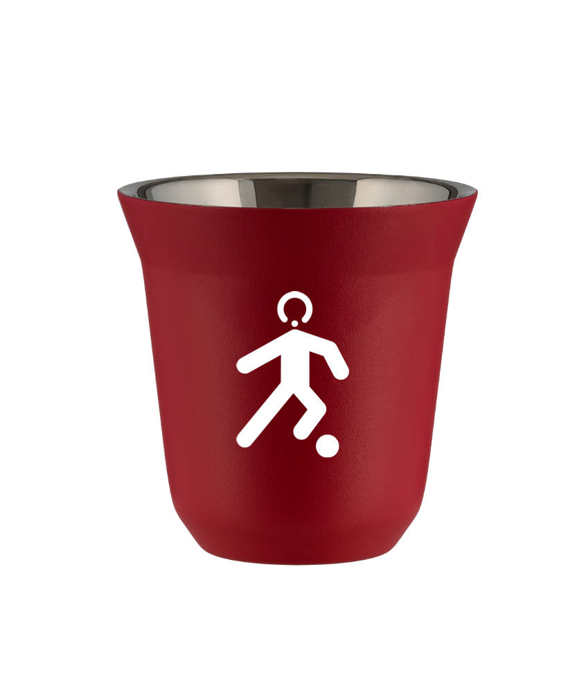 Tasse 150 ml ROUGE "Football (blanc)" Tasse 150 ml ROUGE "Football (blanc)"