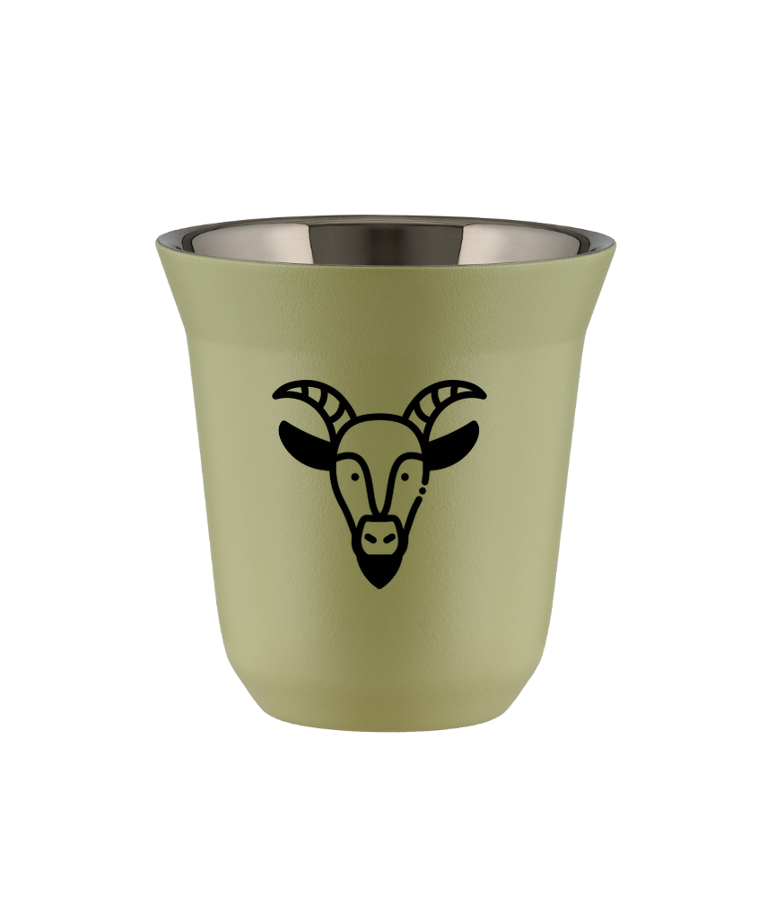 Tasse 150 ml PISTACHE "Capricorne (noir)"