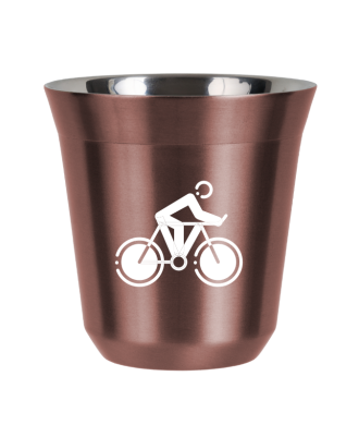 Tasse 80 ml OR ROSE "Cyclisme 2 (blanc)" Tasse 80 ml OR ROSE "Cyclisme 2 (blanc)"