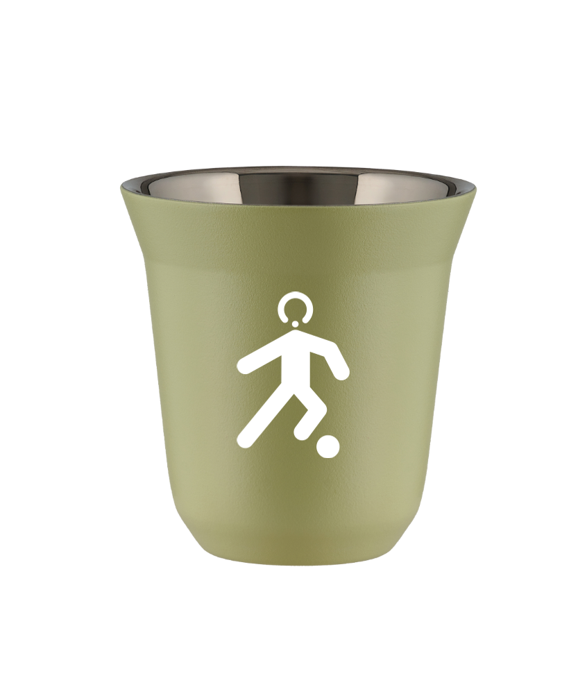 Tasse 150 ml PISTACHE "Football (blanc)" Tasse 150 ml PISTACHE "Football (blanc)"
