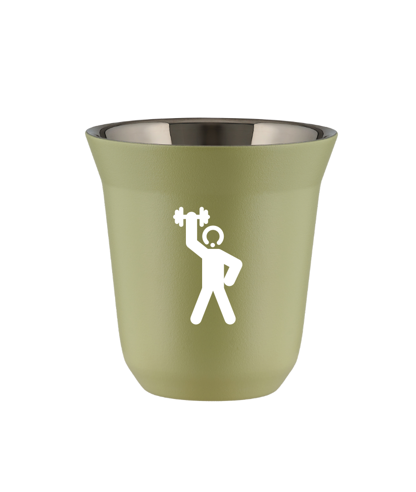 Tasse 150 ml PISTACHE "Homme fort 2 (blanc)"