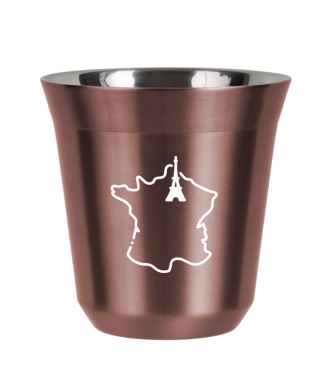Tasse 80 ml OR ROSE "France (blanc)" Tasse 80 ml OR ROSE "France (blanc)"