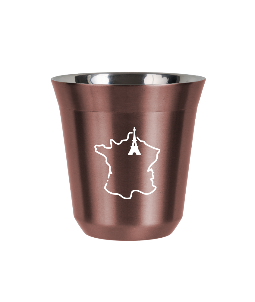 Tasse 80 ml OR ROSE "France (blanc)"