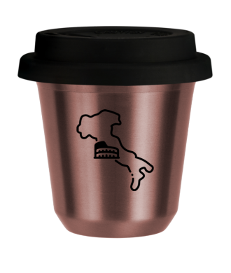 Tasse 80 ml OR ROSE "Italie", avec couvercle noir Tasse 80 ml OR ROSE "Italie", avec couvercle noir