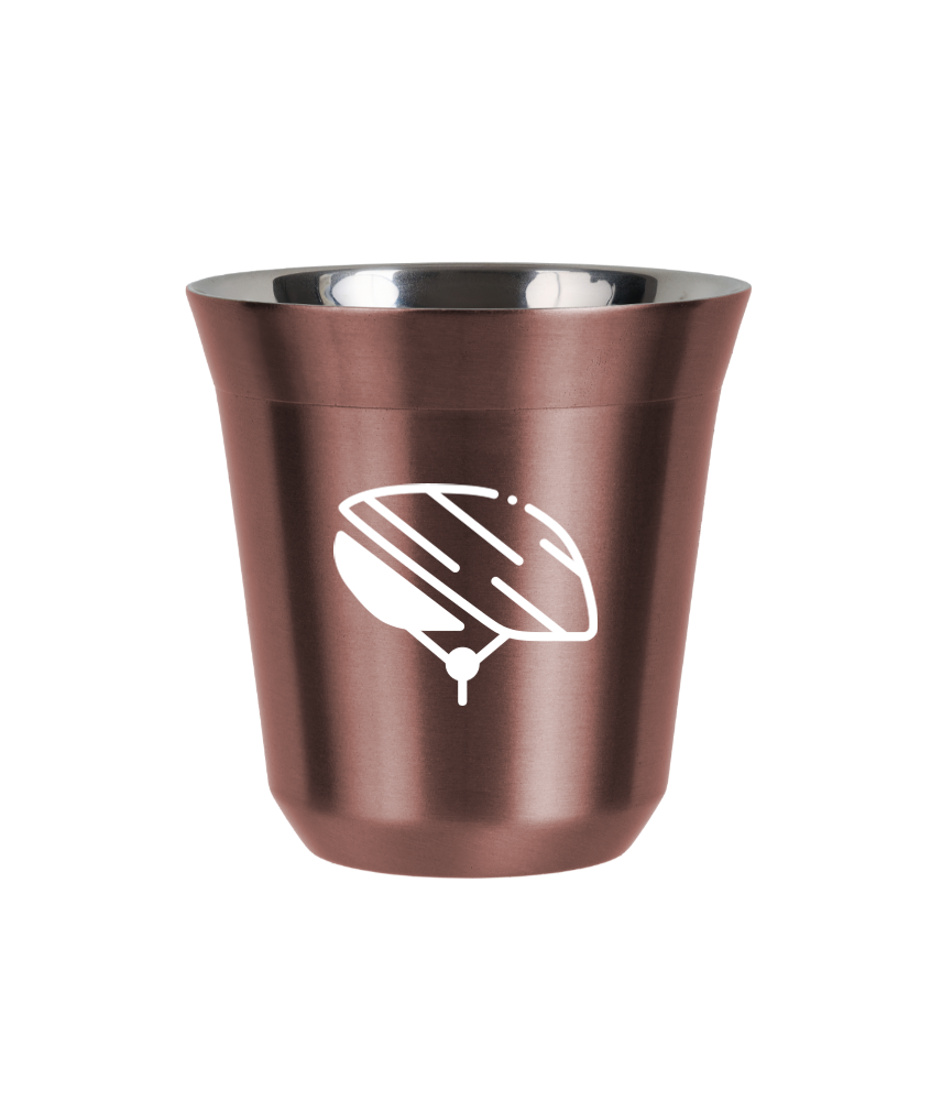 Tasse 80 ml OR ROSE "Casque (blanc)"