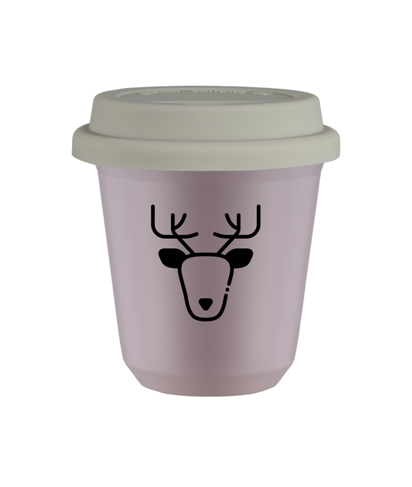 Tasse 240 ml LAVANDE "Renne", avec couvercle blanc Tasse 240 ml LAVANDE "Renne", avec couvercle blanc