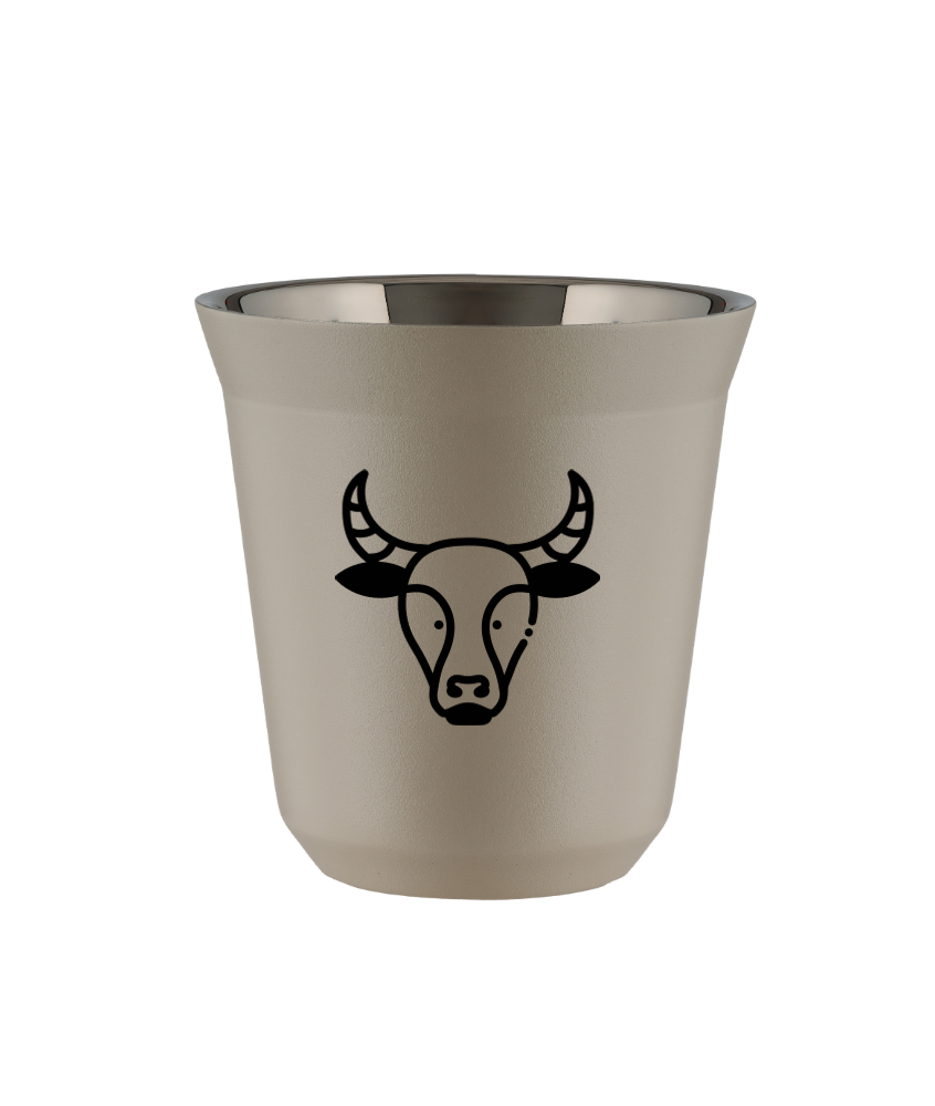 Tasse 240 ml BEIGE "Taureau (noir)"
