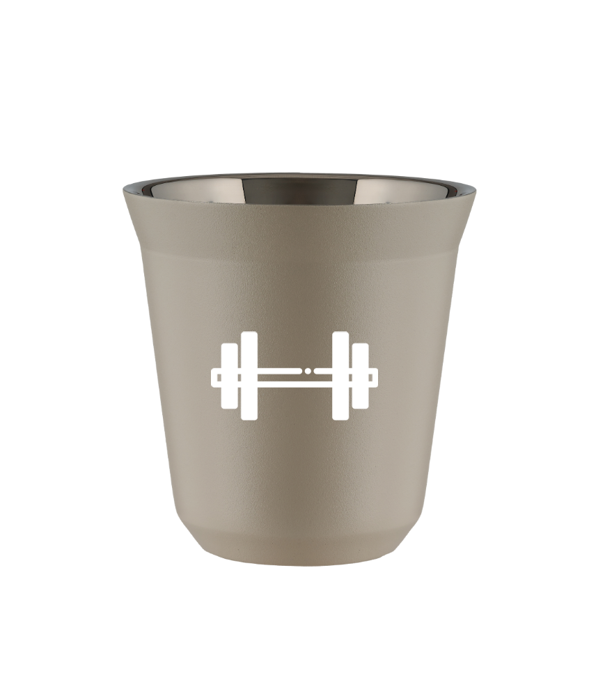 Tasse 240 ml BEIGE "Haltère (blanc)" Tasse 240 ml BEIGE "Haltère (blanc)"