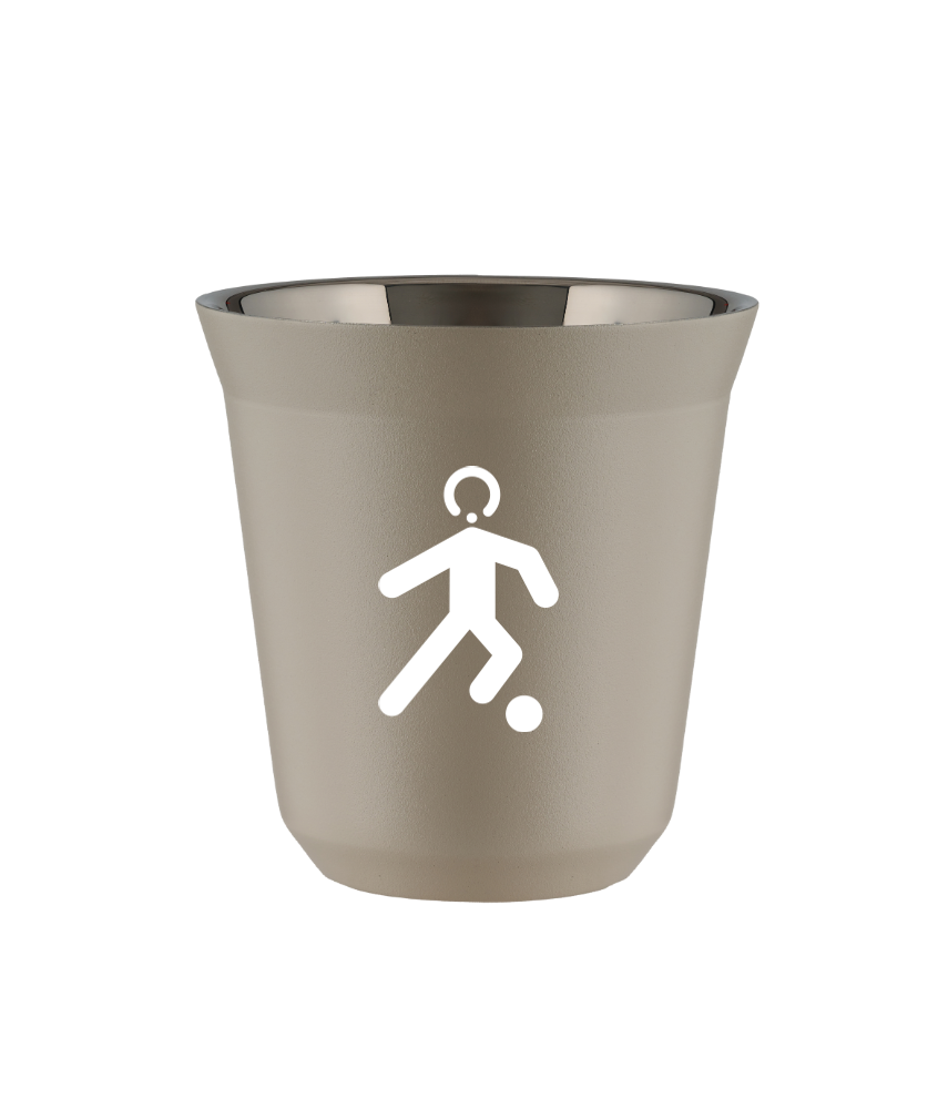 Tasse 240 ml BEIGE "Football (blanc)"