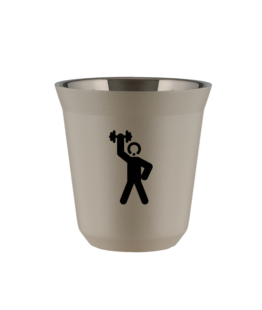 Tasse 240 ml BEIGE "Homme fort 2 (noir)" Tasse 240 ml BEIGE "Homme fort 2 (noir)"
