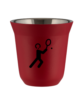 Tasse 80 ml ROUGE "Tennis 1 (noir)" Tasse 80 ml ROUGE "Tennis 1 (noir)"