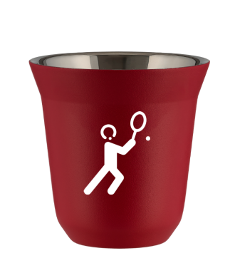 Tasse 80 ml ROUGE "Tennis 1 (blanc)" Tasse 80 ml ROUGE "Tennis 1 (blanc)"