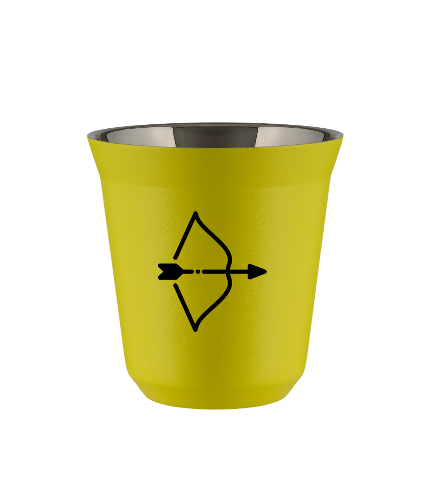 Tasse 240 ml JAUNE "Sagittaire (noir)"
